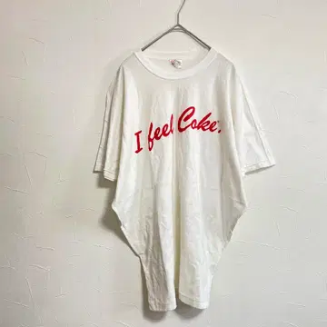 코카콜라 90S 티셔츠 레트로 린넨 혼방 레어