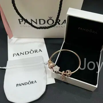 PANDORA 로즈 골드 팔찌/하트형