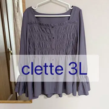 새상품급! CLETTE 오리지널 소매 리본 셔링 블라우스 3L