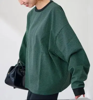 프레임워크 이번 시즌 미진 보더 T셔츠 새상품 그린