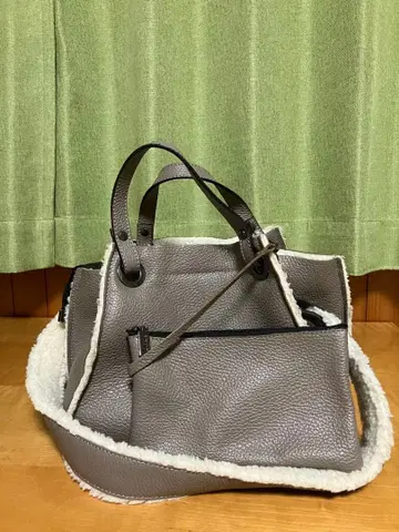RIPANI/페이크 무스탕 토트백 M