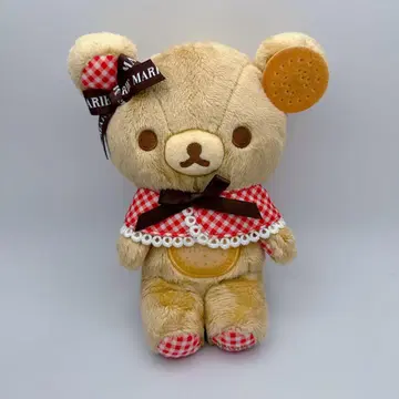 리락쿠마 (마리) 봉제 인형 / [리락쿠마 x 모리나가 비스킷] 콜라보