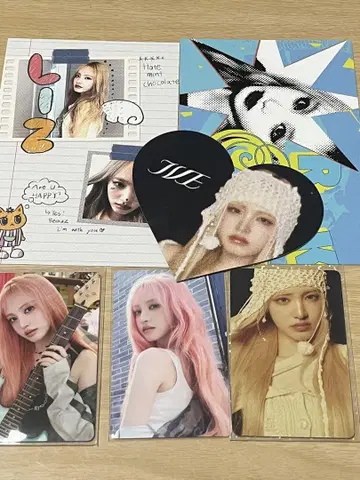 IVE 엽서 부적 포토 카드 하트 카드 이벤트회 리즈