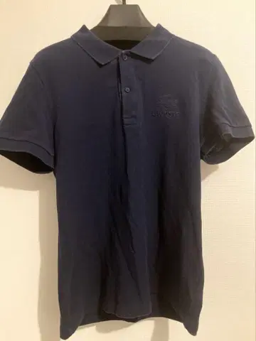 LACOSTE 블랙 피케 셔츠 레귤러 핏 M 사이즈
