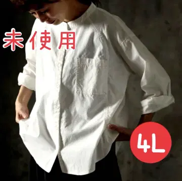 미사용 서울베리 동그란 커브의 아틀리에 블라우스 4L