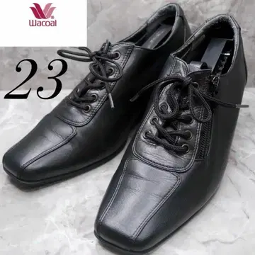 와코루 FOOT WEAR 레이스업 부츠 펌프스 블랙 23