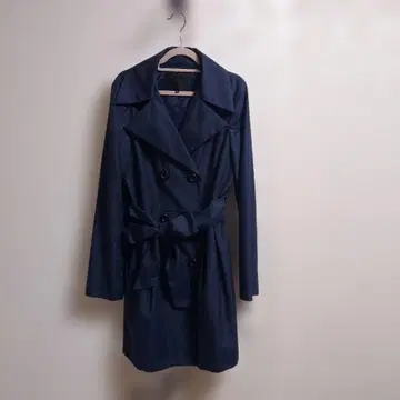 UNTITLED 네이비 더블 브레스트 코트