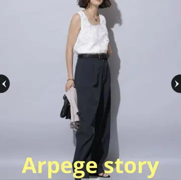 Arpege story 드라이 카비 팬츠 블랙 S 사이즈