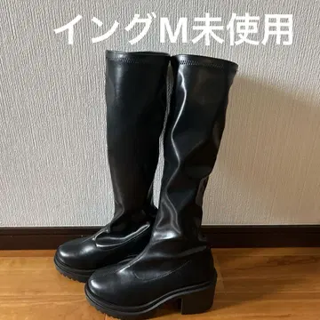 잉그 블랙 롱 부츠 M 사이즈 미사용