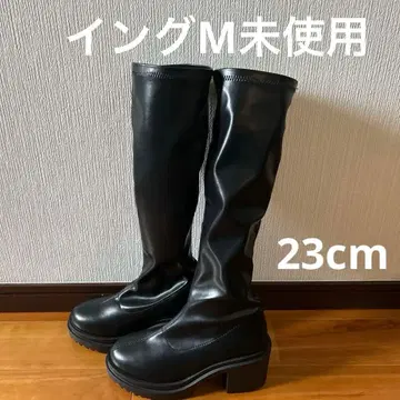 잉그 블랙 롱 부츠 M 사이즈 미사용