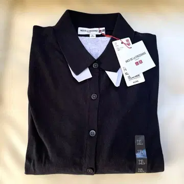 INES DE LA FRESSANGE 네이비 XL 셔츠 유니클로 면