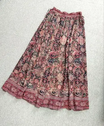 GOA 고아 롱 스커트 맥시 스커트 안감 부착 플레어 스커트 프리