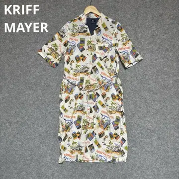 KRIFF MAYER 프린트 패턴 반팔 셔츠 원피스