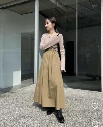 리브 도킹 원피스 긴팔 카프리슈 마쥬