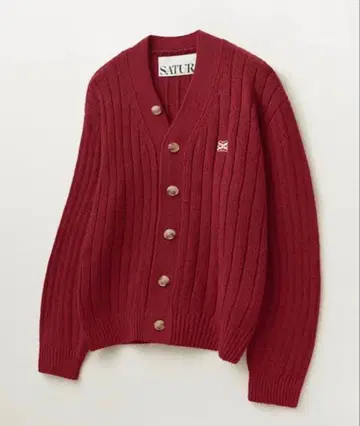 SATUR 가디건 burgundy red 한국
