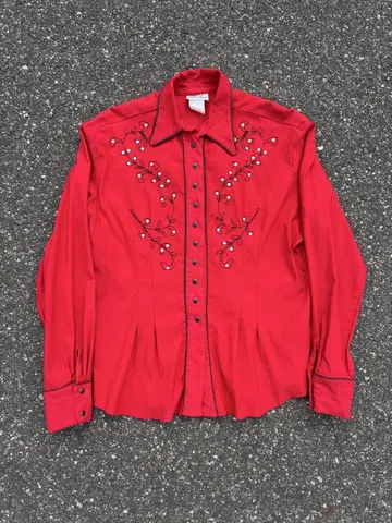 Western Styles Collection 빈티지 셔츠 빨간색 USA