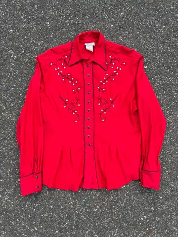 Western Styles Collection 빈티지 셔츠 빨간색 USA