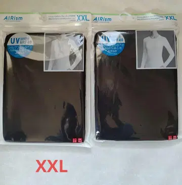 유니클로 AIRism 긴팔 T셔츠 XXL 블랙 2장