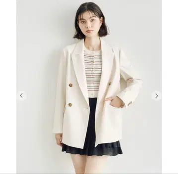 COCO DEAL 아이보리 더블 브레스트 자켓