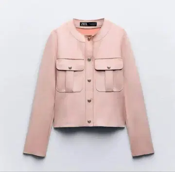 ZARA 노카라 페이크 스웨이드 자켓