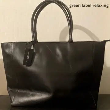 UNITED ARROWS 블랙 가죽 토트백