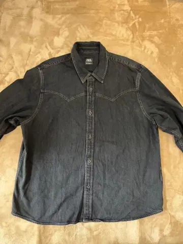 ZARA 블랙 웨스턴 데님 긴팔 셔츠
