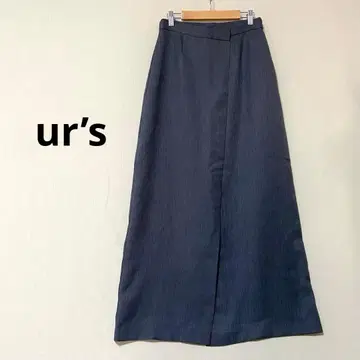 새상품 ur's 랩 디자인 I라인 스커트 차콜 그레이 L