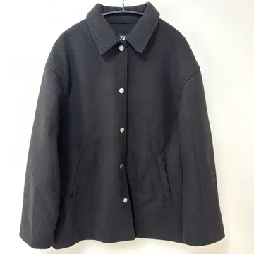 ZARA 블랙 울 소재 울 코트