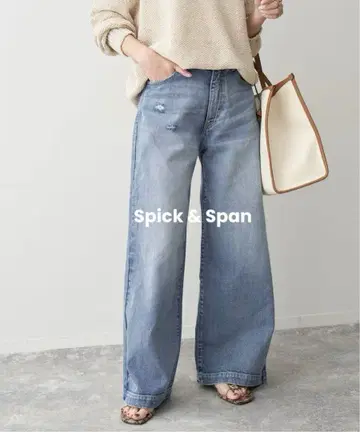 새상품 Spick and Span 5 1/2 BAGGY DENIM 26