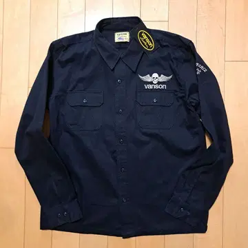 vanson 코튼 셔츠 L 스컬 자수