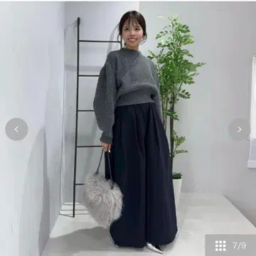 아베일 yurina x RagOut 니트 그레이 아베일 M 사이즈 새상품