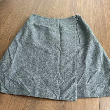 마가렛호웰 그레이 랩 스커트 L