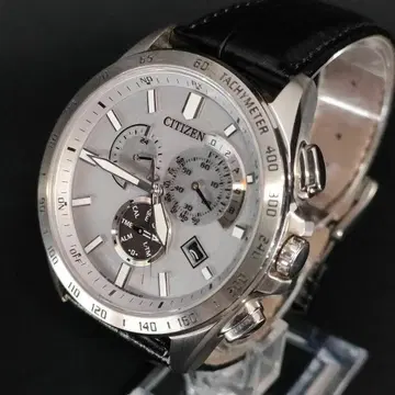 새상품급 CITIZEN 시티즌 실버 그레이 크로노 솔라 남성용 시계