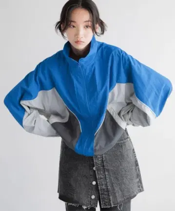[ LOWRYS FARM ] 나일론 트랙 블루종 블루
