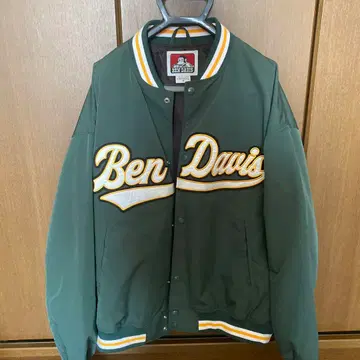 벤 데이비스 바시티 자켓 M 사이즈 다크 그린