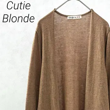 Cutie Blonde 롱 가디건 멜로우 프릴 심플 겉옷