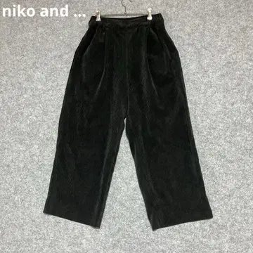 niko and - 코듀로이 와이드 팬츠 다크 그레이