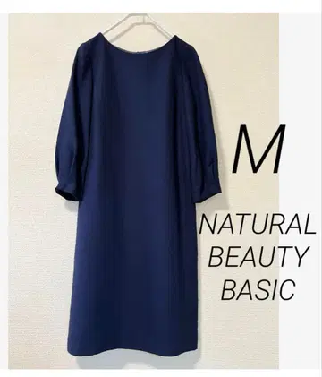 새상품급 NATURALBEAUTYBASIC 네이비 원피스 M