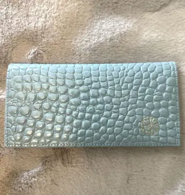 황궁 지갑 악어 엠보싱 스카이블루