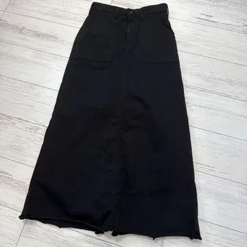 something 블랙 데님 스커트 S