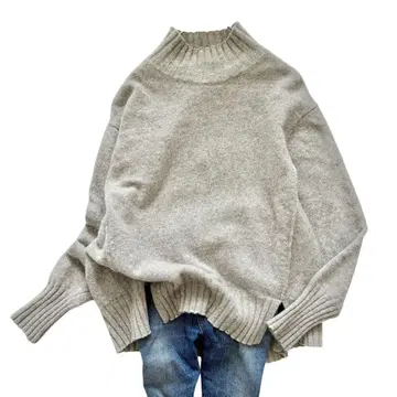 고품질 어반 리서치 울 캐시미어 하이넥 니트 믹스 컬러