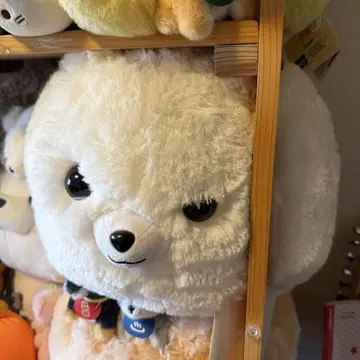 화이트 강아지 봉제 인형