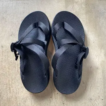 Chaco 블랙 스포츠 샌들 크로스 스트랩