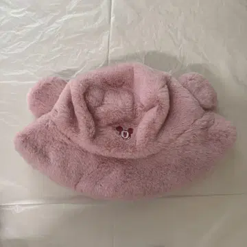 미키 핑크 모코모코 버킷햇