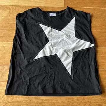 CONVERSE 블랙 별 모양 프린트 티셔츠