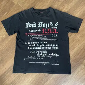 BAD BOY T셔츠 L 사이즈 블랙