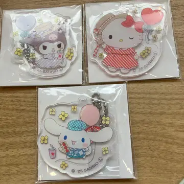 산리오 캐릭터즈 산산피크닉 미니 아크릴 키링