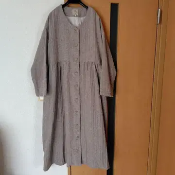 사만사 모스모스 울 혼방 헤링본 코트 원피스