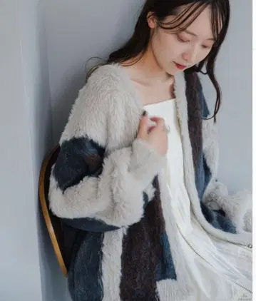 Kastane 카스타네 인터샤 니트 지퍼 블루종
