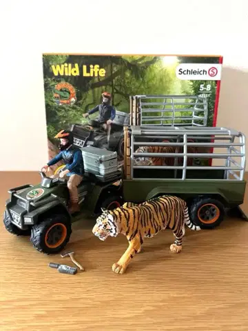 WILD LIFE 42351 정글 조사대 사륜 배기 세트 슐라이히